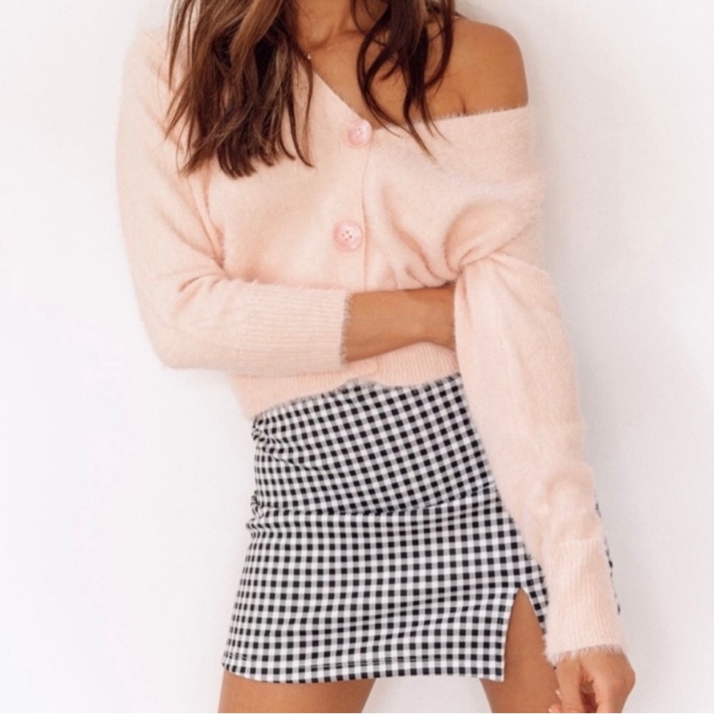 Princess Polly Noelia fuzzy pink sweater XS